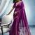 magenta munga cotton blend handloom weaving festive wear saree