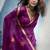 magenta munga cotton blend handloom weaving festive wear saree