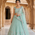 sky blue sequin work lehenga 