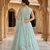sky blue sequin work lehenga 