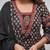 Black cotton floral printed ethnic kurta set with dupatta