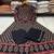 Black cotton floral printed ethnic kurta set with dupatta