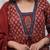 Maroon cotton floral printed ethnic kurta set with dupatta