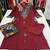 Maroon cotton geometric printed ethnic kurta set with dupatta