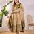 Green cotton geometric printed ethnic kurta set with dupatta