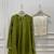 Green cotton dots printed short ethnic kurta set