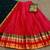 Women's Rani Pink Pleated Silk Lehenga Choli with Contrast Dark Green Blouse Piece and Dupatta