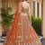 Grand Orange Heavy Embroidered Net Reception Wear Lehenga Choli