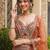 Grand Orange Heavy Embroidered Net Reception Wear Lehenga Choli