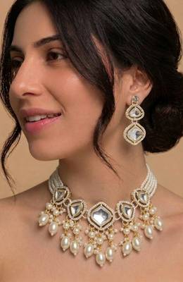 Classic kundan pearl drops set 2