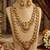 Gold Temple Double Necklace Jewelry Set