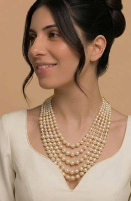 Ivory Layered Pearl Necklace 1