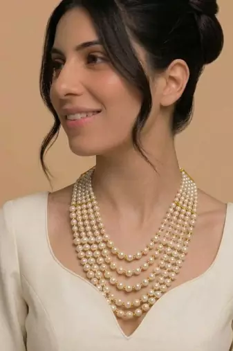 Ivory Layered Pearl Necklace