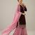 Maroon&pink georgette semi stitched suit with embroidery & sequence work