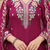 Trendy rani pink embroidered kurti pant with dupatta set