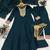 Women's heavy embroidered yoke neck flared kurti pant set with lace border dupatta