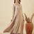 Classy beige heavy embroidered flared kurti with pant & dupatta set