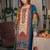 Multi silk blend embroidered kurta trouser dupatta set