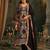 Multi silk blend printed kurta trouser dupatta set