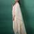 White organza embroidered kurta trouser dupatta set