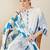 White pure cotton printed kurta trouser dupatta set