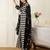 Black pure cotton printed kurta trouser dupatta set