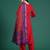 Red pure cotton printed kurta trouser dupatta set