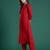 Red pure cotton printed kurta trouser dupatta set