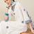 White pure cotton embroidered kurta trouser dupatta set