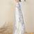 White pure cotton embroidered kurta trouser dupatta set