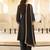 Black organza embroidered kurta trouser dupatta set