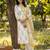 White pure cotton printed kurta trouser dupatta set