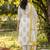White pure cotton printed kurta trouser dupatta set