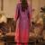 Pink silk blend embroidered kurta trouser dupatta set