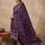 Purple pure cotton printed kurta trouser dupatta set