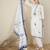 White pure cotton embroidered kurta trouser dupatta set