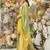 Yellow silk blend embroidered kurta trouser dupatta set