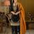 Black silk blend embroidered kurta trouser dupatta set