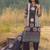 Burgundy pure cotton printed kurta trouser dupatta set