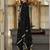 Black silk blend embroidered kurta trouser dupatta set