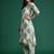 Off white pure cotton printed kurta trouser dupatta set