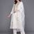 White pure cotton embroidered kurta trouser dupatta set