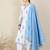 White pure cotton printed kurta trouser dupatta set