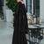 Black georgette embroidered kurta trouser dupatta set