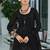 Black georgette embroidered kurta trouser dupatta set