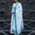 White viscose rayon embroidered kurta trouser dupatta set