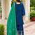 Navy blue chinon embroidered kurta trouser dupatta set