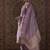 Purple silk blend embroidered kurta trouser dupatta set