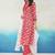 Red pure cotton printed kurta trouser dupatta set