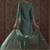 Sea green silk blend embroidered kurta trouser dupatta set